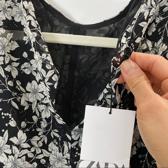 NEW Zara floral crop top - Picture 4 of 6